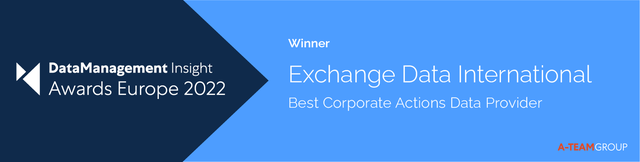 Exchange Data International Awarded Best Corporate Actions Data Provider - square