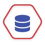 funds data icon red and blue