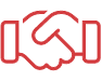 handshake icon red