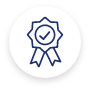 quality icon blue