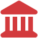 red bank building icon